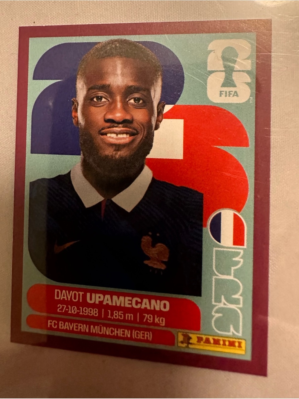 Panini World Cup Card - FRA 7
